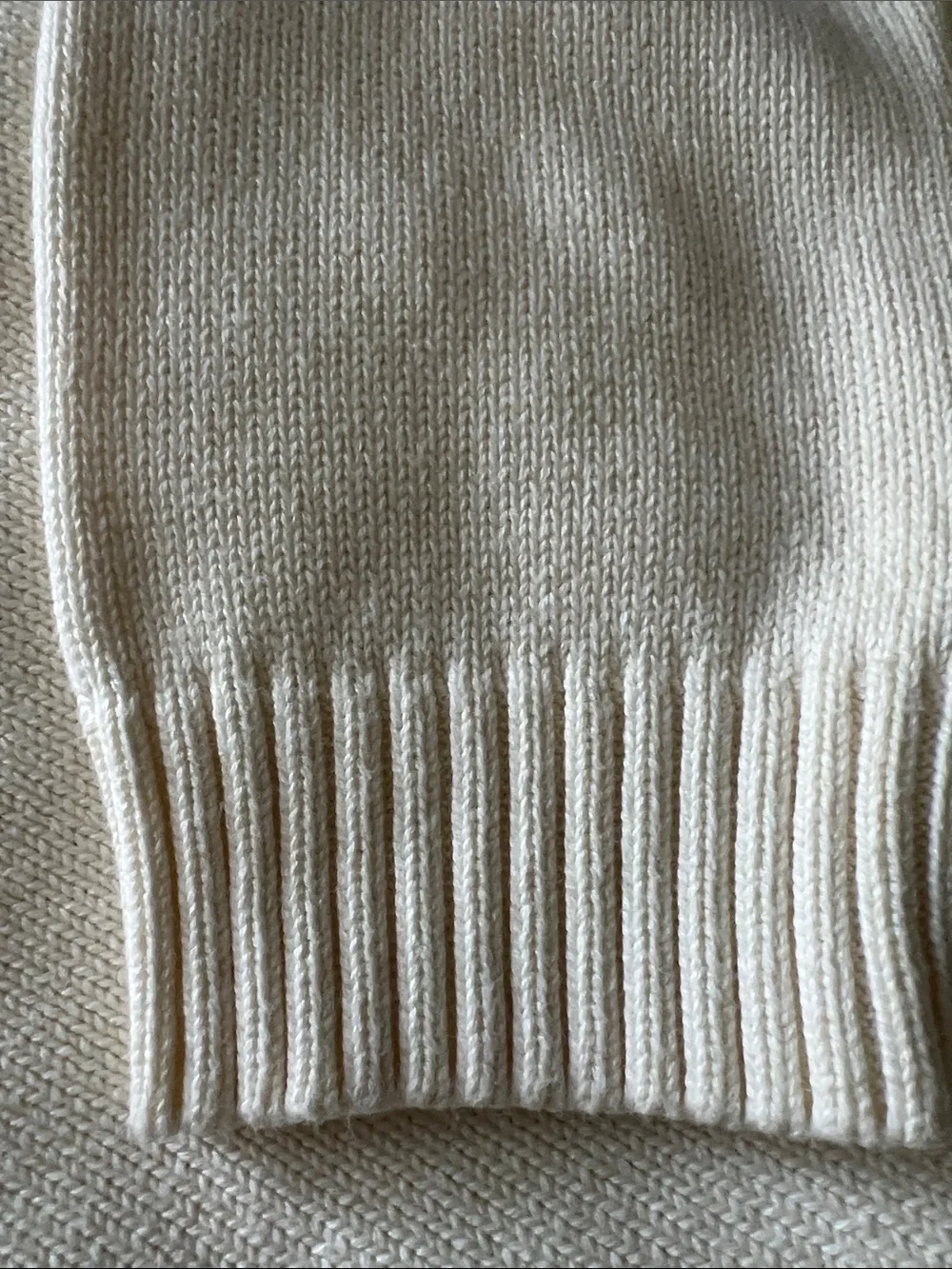 Chaps Cream Button-Shoulder Mock Neck Sweater